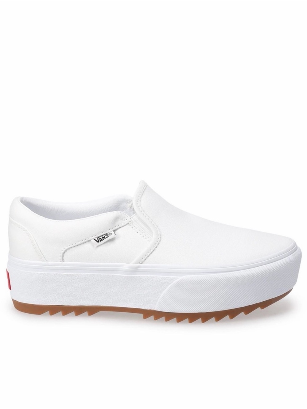Vans white Asher platform women’s slip on shoes sz 9